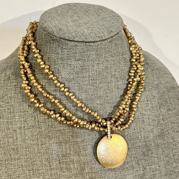 Chicos Vintage Beaded Necklace 15-19” - Picture 3 of 7